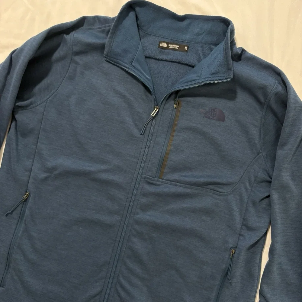 The North Face Canyonlands Fleece Jacket Mens XL Blue Full Zip Stretch NF0A3S06
